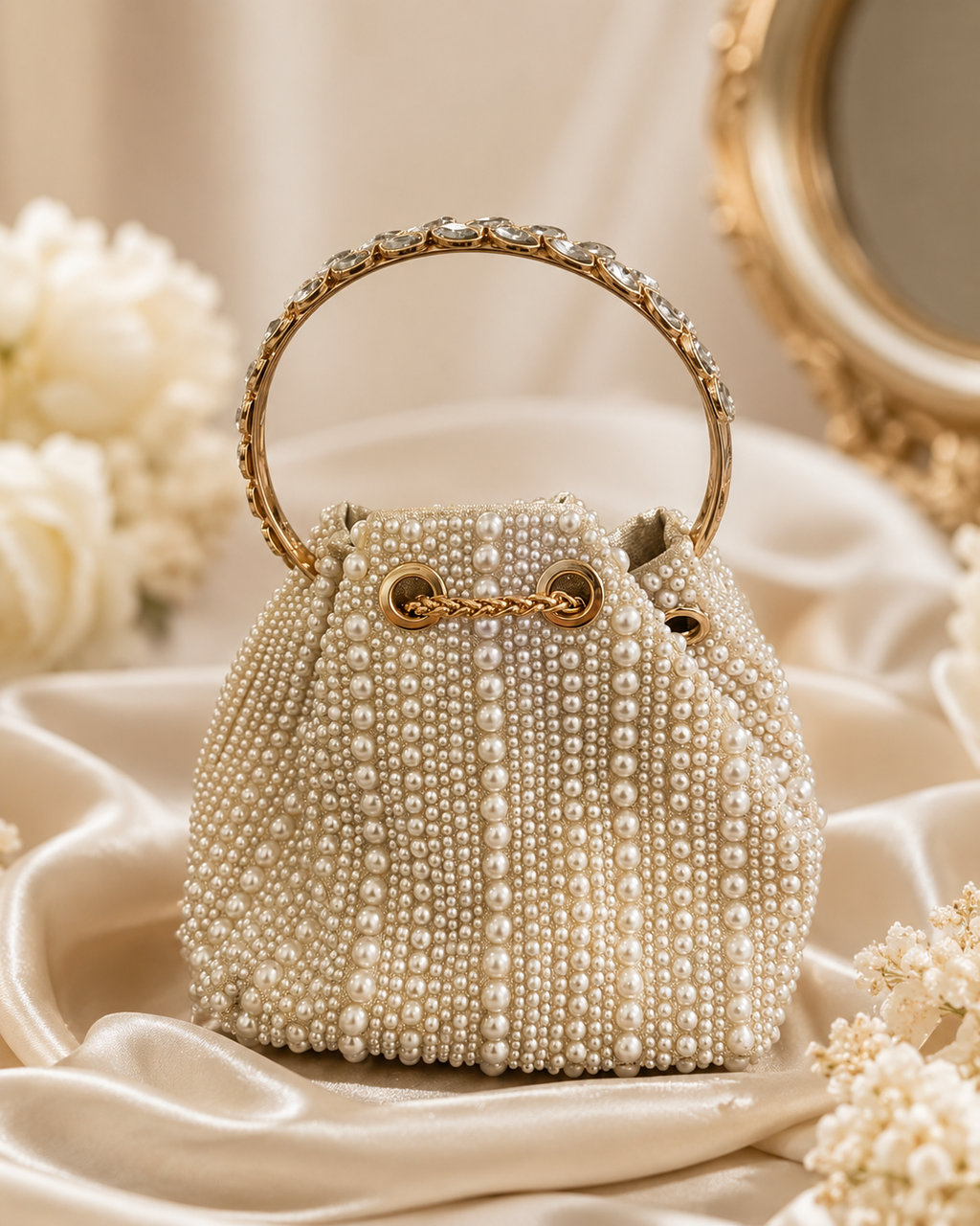 Pearl Royale Crystal Potli