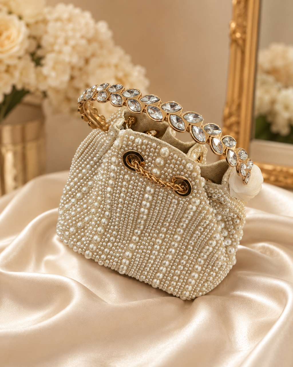 Pearl Royale Crystal Potli