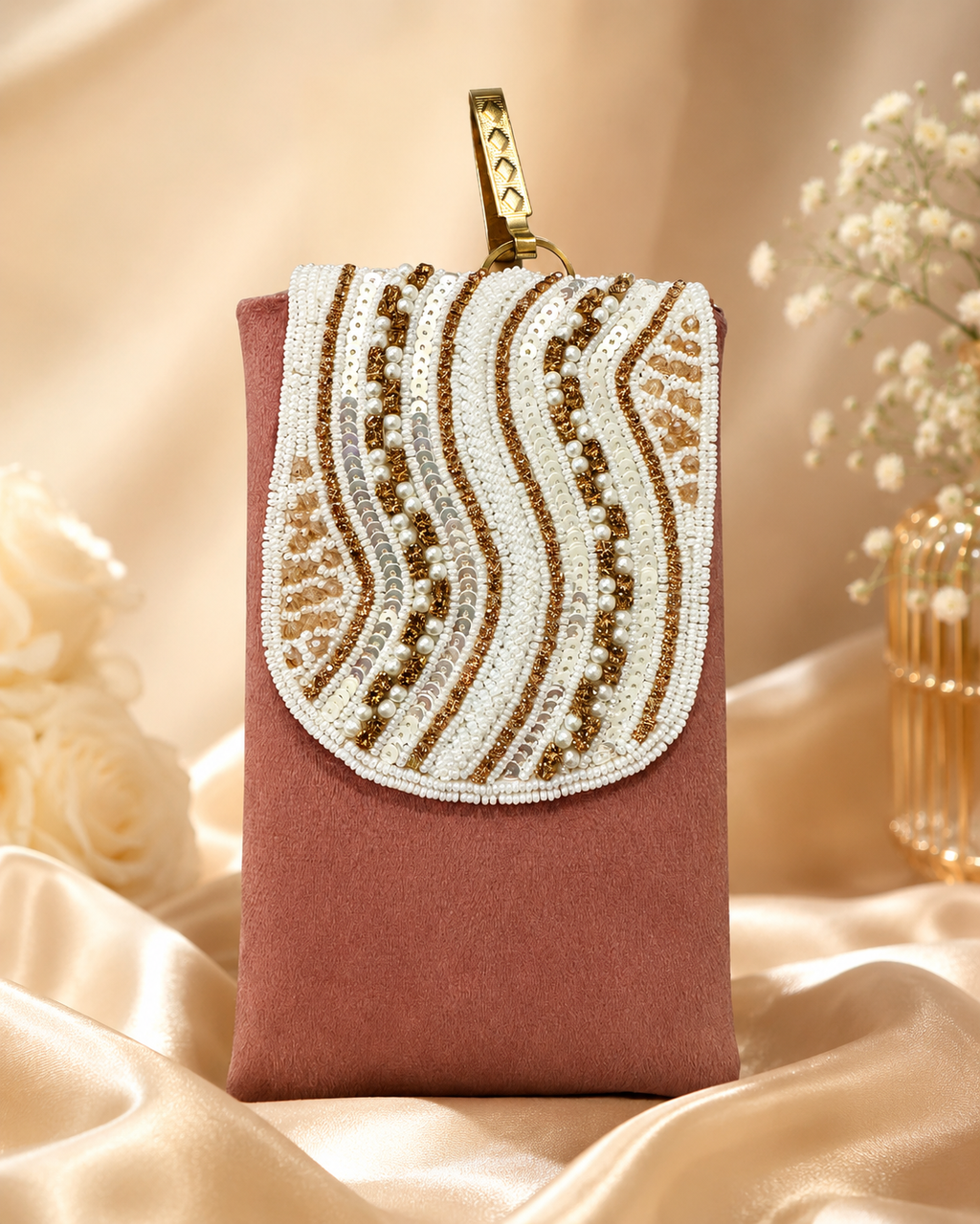 Dusty Rose Phone Pouch