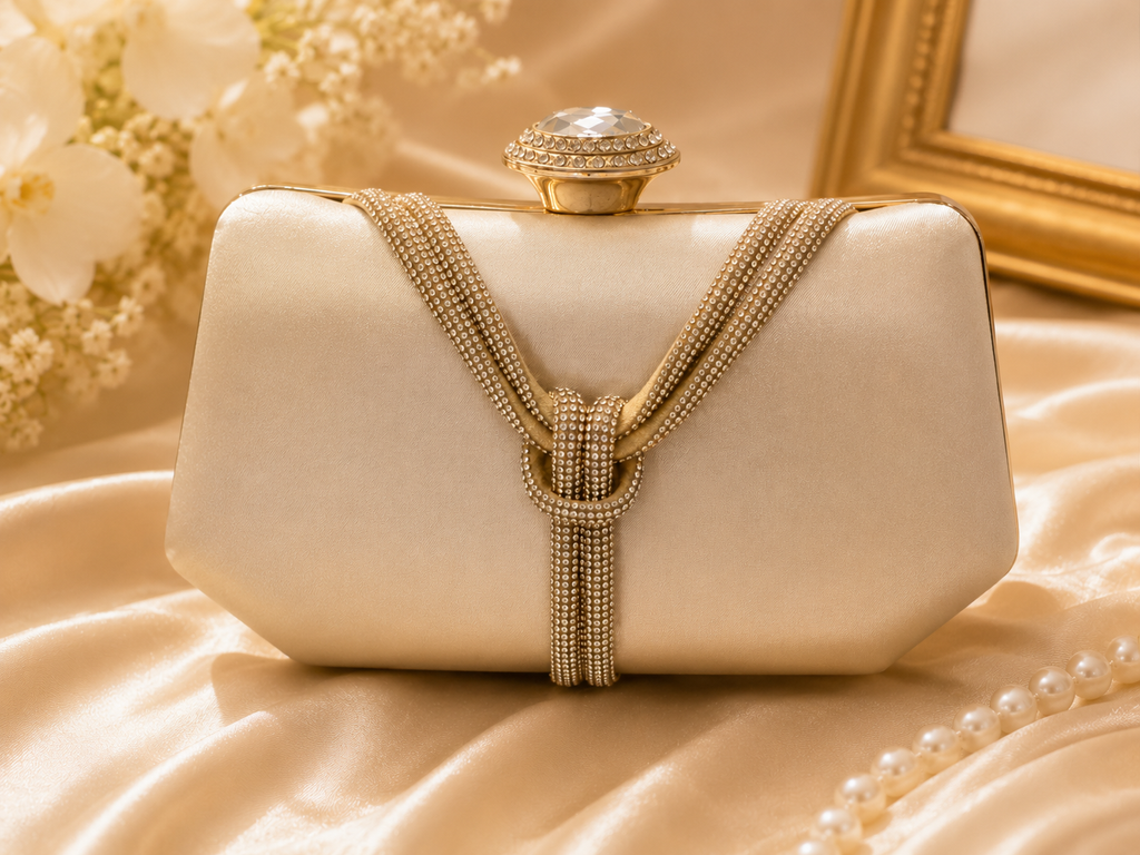 Golden Knot Crystal Clutch
