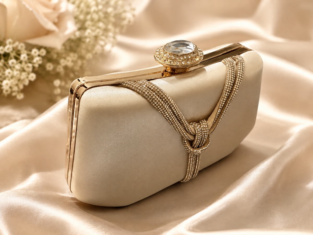Golden Knot Crystal Clutch
