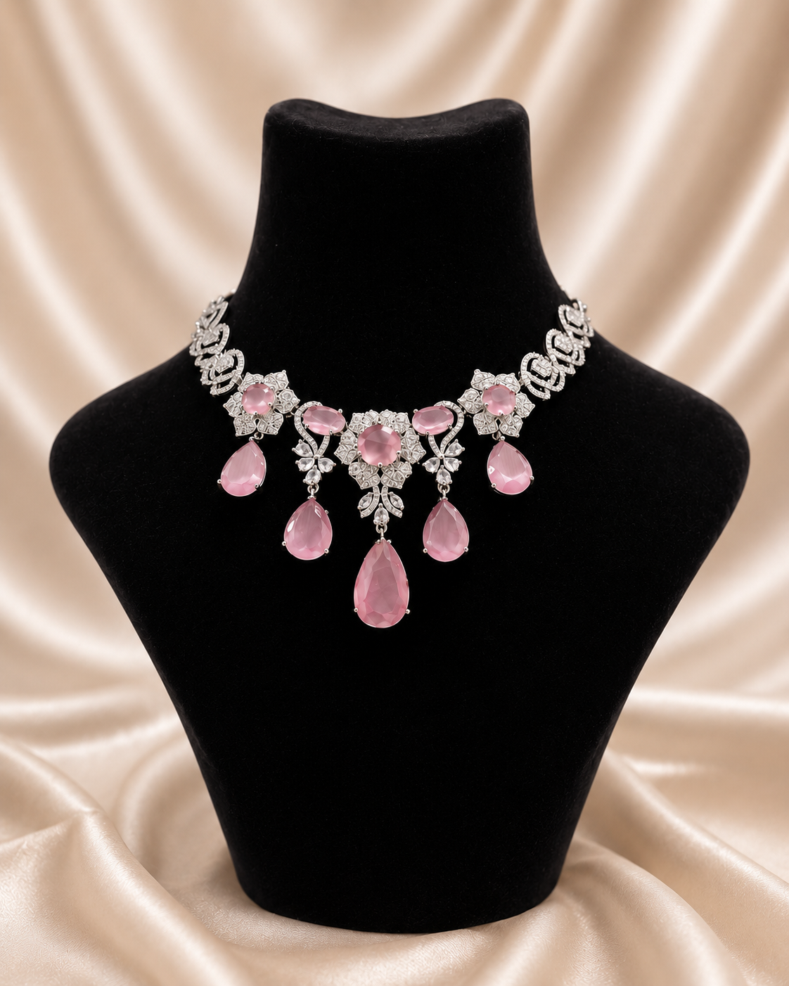 Blush Crystal Cascade Set