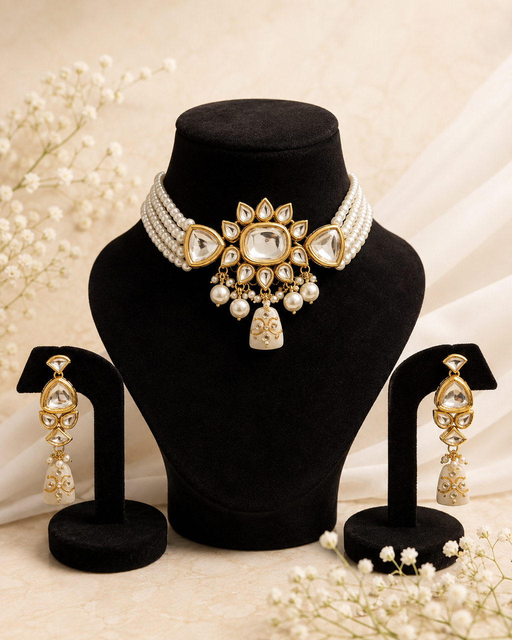 Ivory Noor Kundan Choker