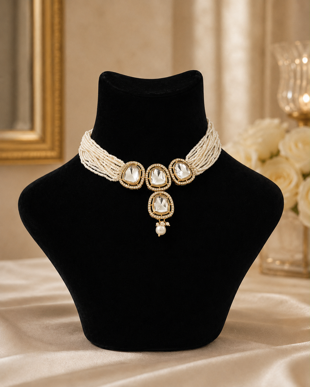 Noor Pearl Kundan Set