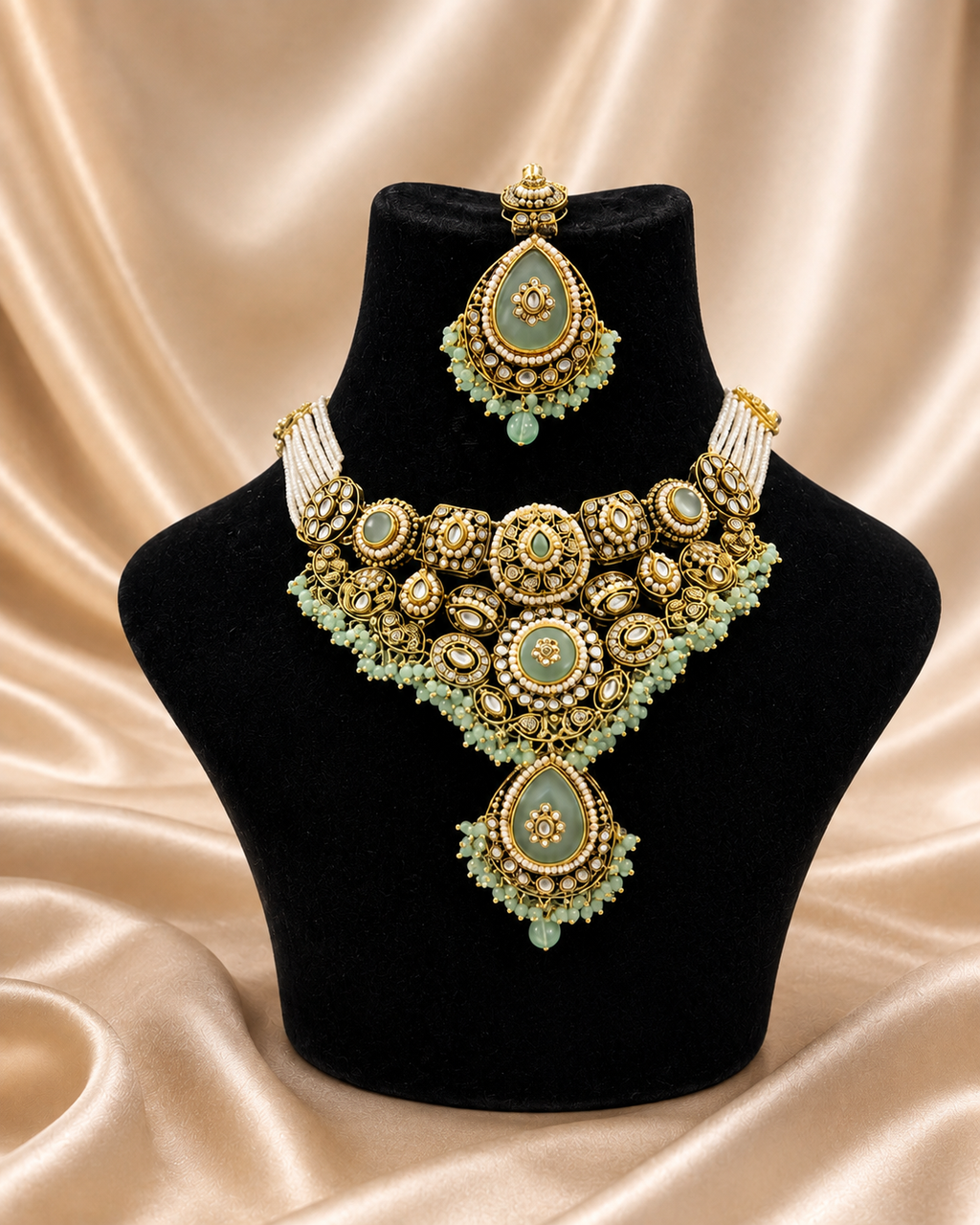 Zariya Sage Kundan Set