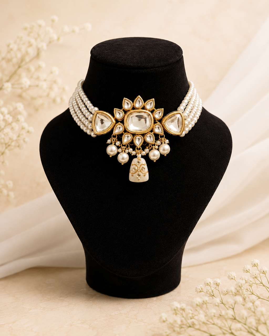 Ivory Noor Kundan Choker