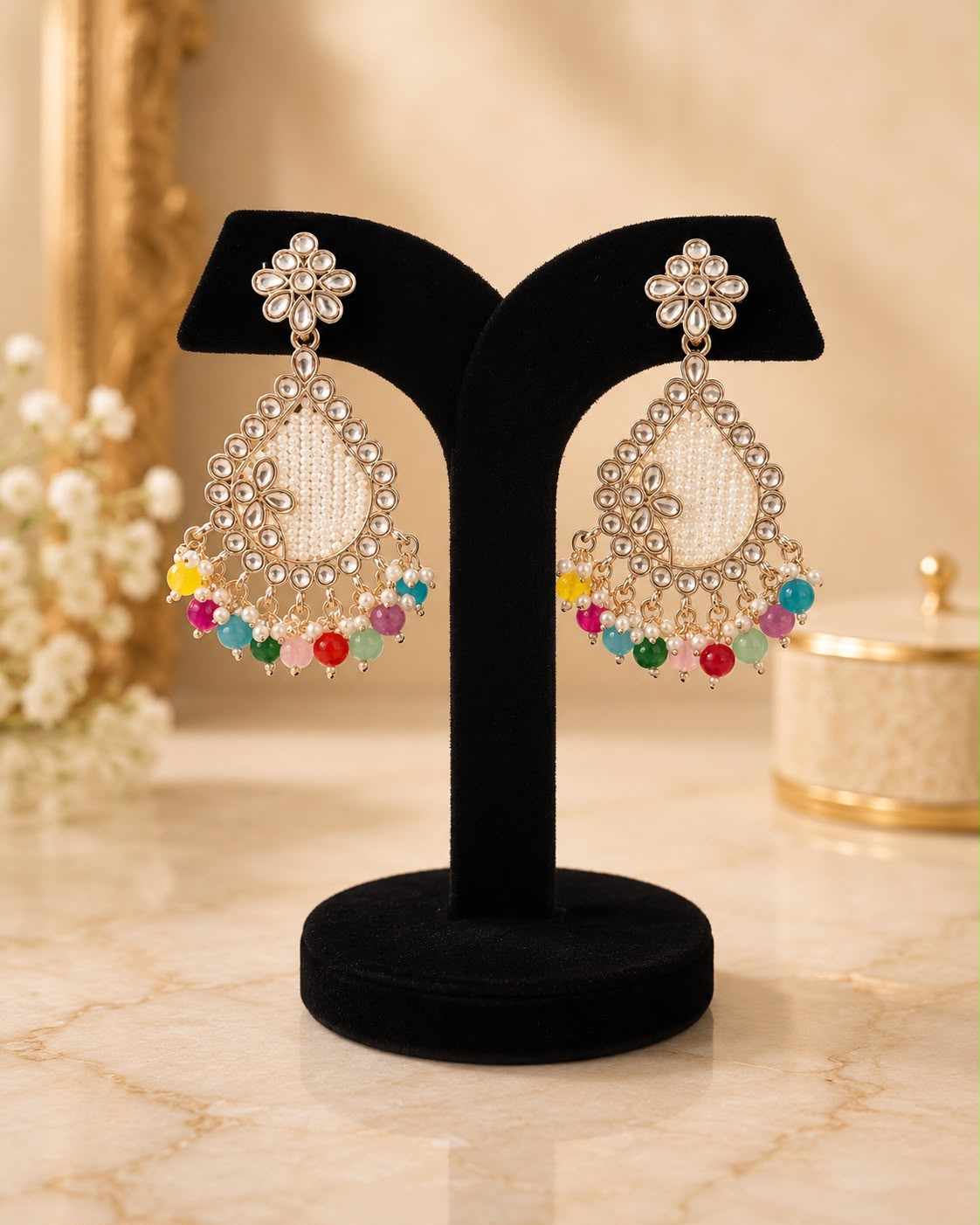 Meher Multicolour Pearl Earrings