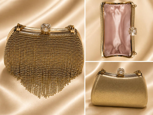 Aurélia Crystal Fringe Clutch