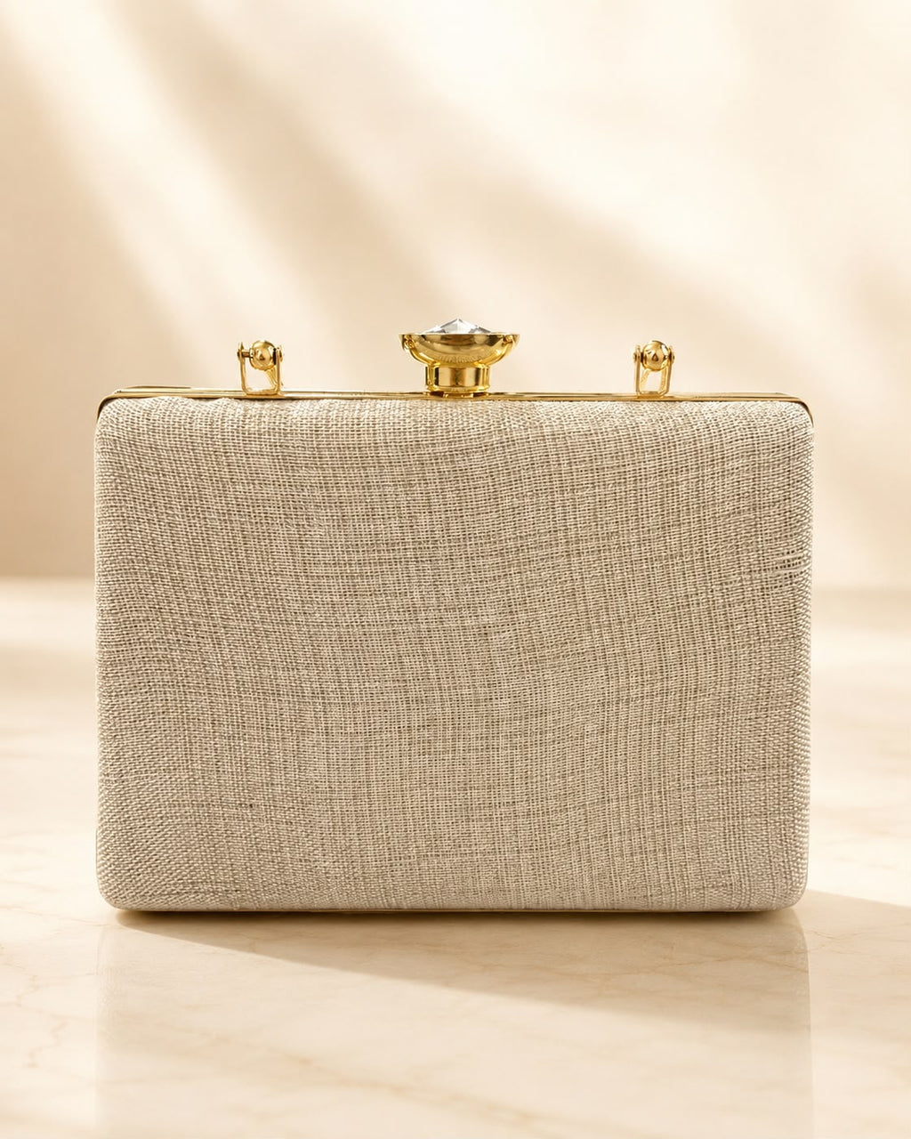 Elara Pearl Crystal Clutch
