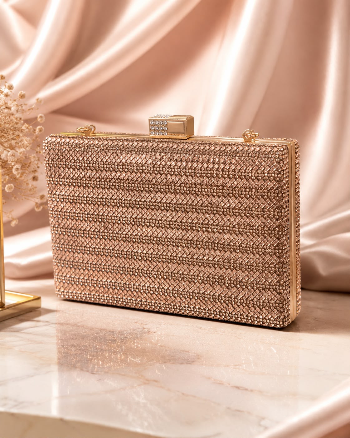 Roselle Crystal Evening Clutch